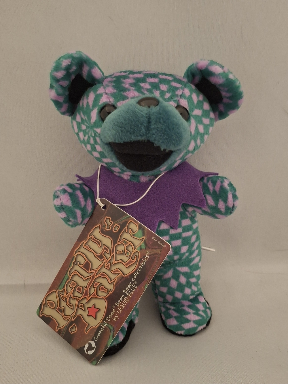 Grateful Dead Dancing Beanie Bear PEARLY BAKER NWT Liquid Blue Vintage Plush 7"